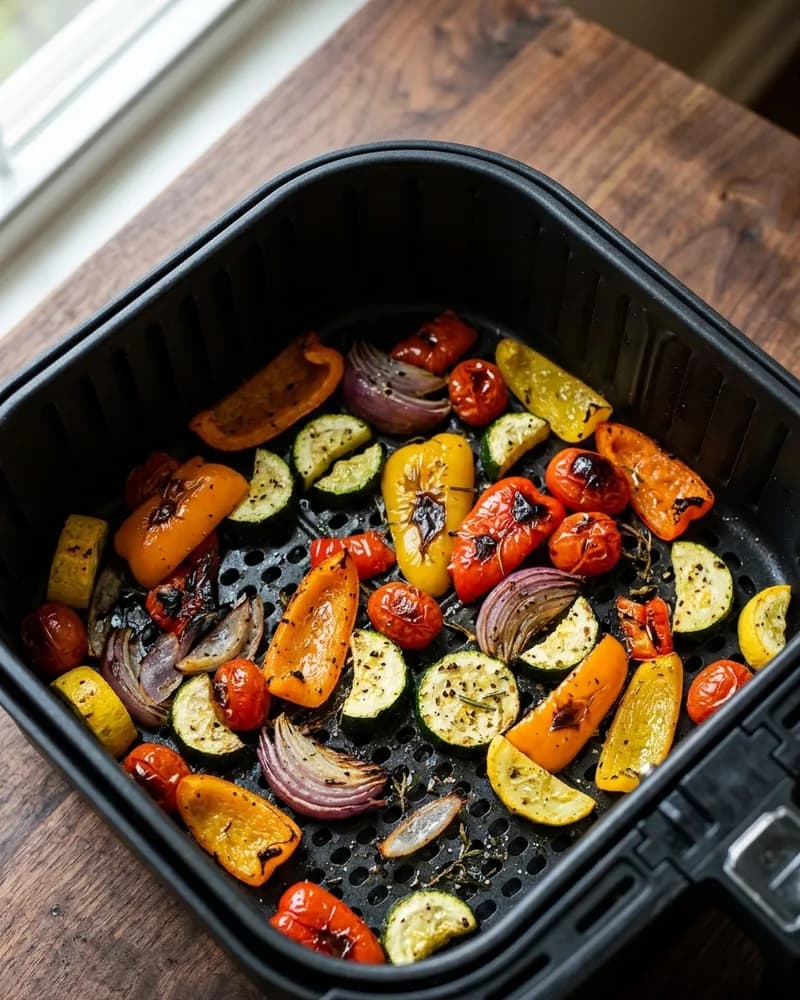 Verduras asadas en sartén